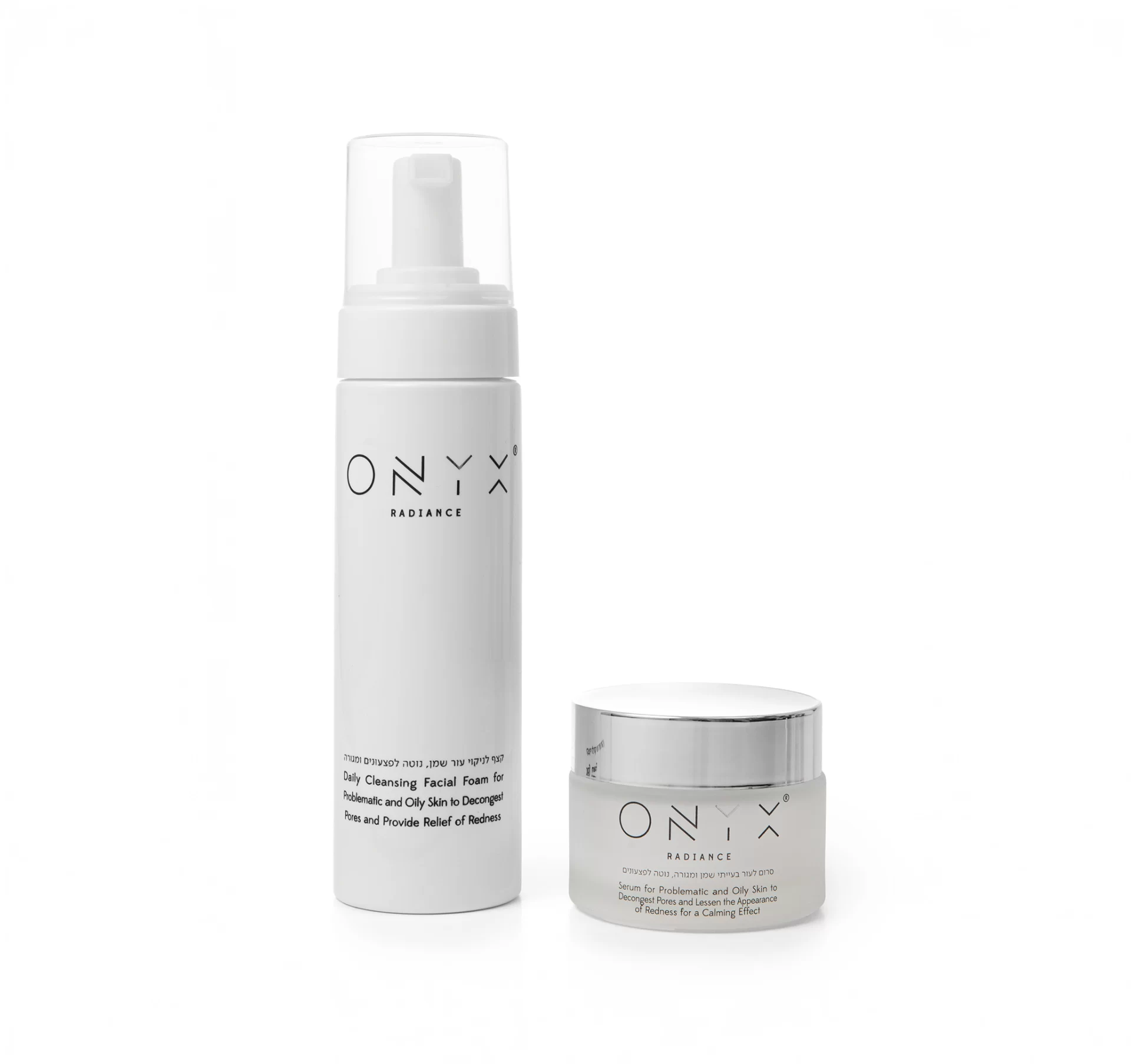 קצף ניקוי טיפולי + סרום לעור אקנתי